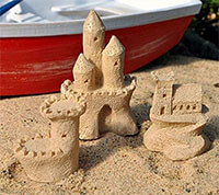 Miniature Sand Castles (3 pieces)