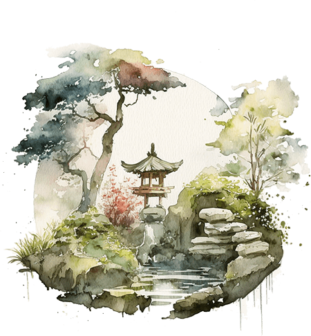 Zen garden illustration